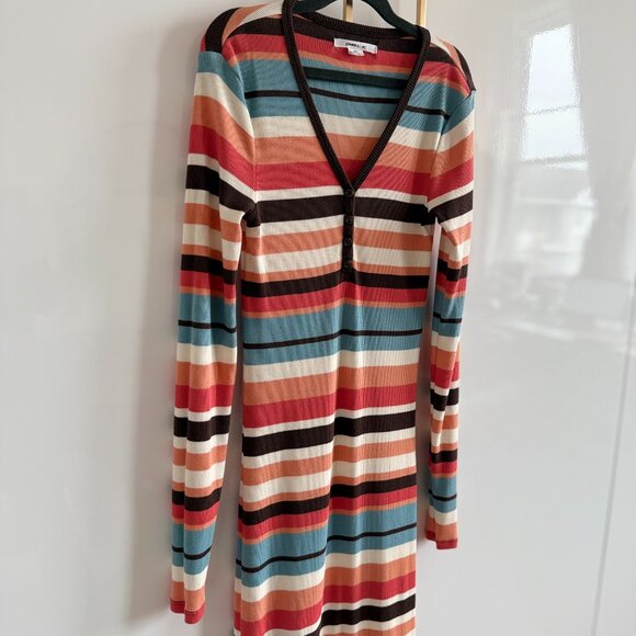 O'Neill Long Sleeve Ribbed Midi Dress - Picture 3 of 6